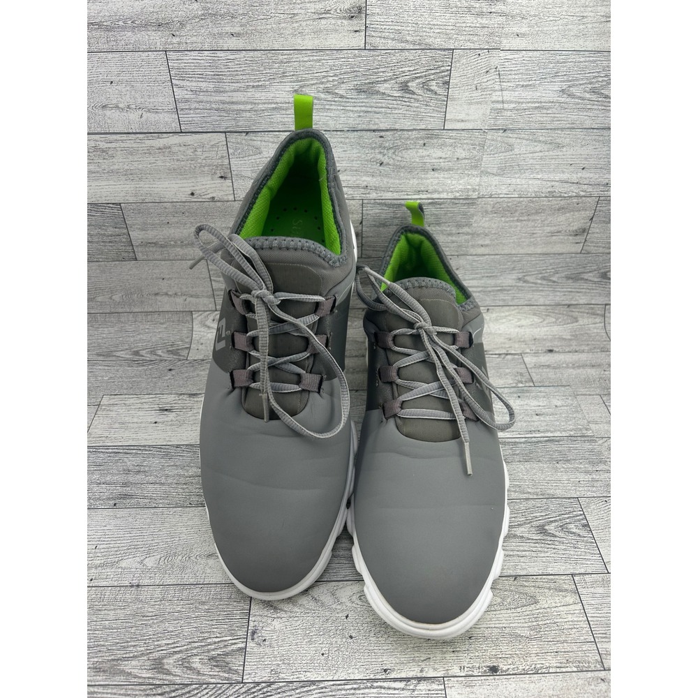 FootJoy SuperLites XP Men Sz 10 M Grey Lime Green Spikeless Golf Shoes 58065